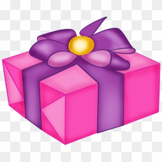 Free Png Download Pink Box With Purple Bow Clipart - Pink And Purple Present, Transparent Png