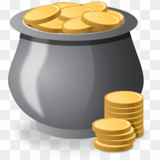 Coins Clipart Gold Coin - Money Pot Clipart, HD Png Download