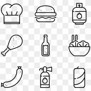Bbq Line Craft - Icon Bbq Png, Transparent Png