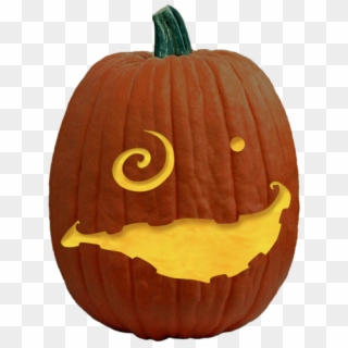 Swirly Pumpkin Carving Pattern - Pumpkin Carving Cat In The Hat, HD Png Download
