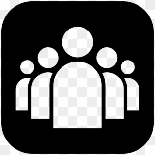 Group Of People In White A Black Rounded Square Comments - People Icon Png White, Transparent Png