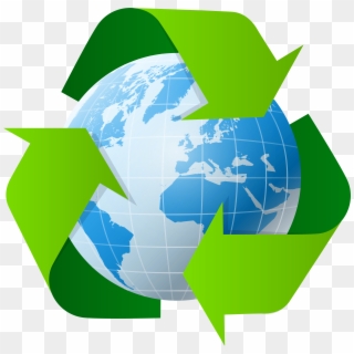 Earth With Recycle Symbol Png Clip Art, Transparent Png
