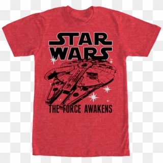 The Force Awakens Millennium Falcon T-shirt, HD Png Download