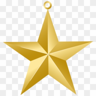 Gold Star Ornament Picture - Transparent Christmas Star Png, Png Download