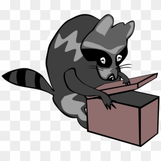 Raccoon Opening Box Png, Transparent Png