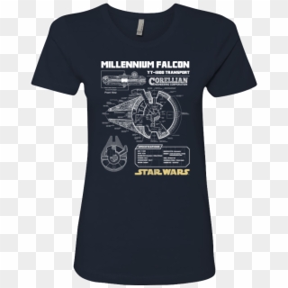 Millennium Falcon Schematic - Trailer Park Boys T Shirt, HD Png Download