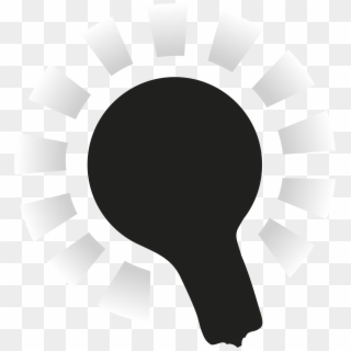 Lightbulb Black With Halo Icons Png - Incandescent Light Bulb, Transparent Png