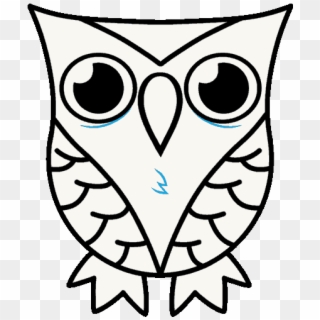 Owl Pictures To Draw How To Draw A Cartoon Owl In A - Owl Drawing Png, Transparent Png