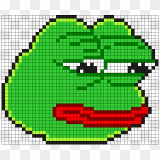 Pepe The Frog Perler Bead Pattern / Bead Sprite - Pepe Pixel Art Minecraft, HD Png Download