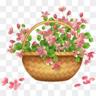 Spring Flower Basket Png Clipart - Spring Flower Basket Png, Transparent Png