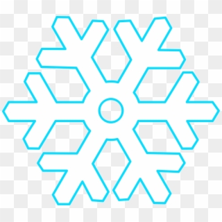 Flat White Snowflake With Hollow Circular Center Clip - Molde Floco De Neve Frozen, HD Png Download