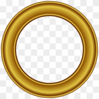 Gold Circle Png Transparent - Golden Round Frame Png, Png Download