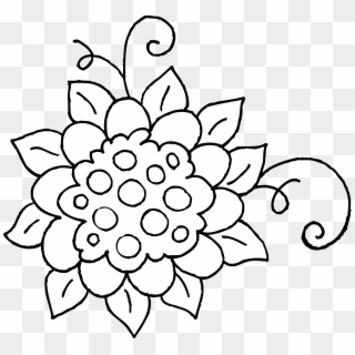 Pretty Clipart Spring - Flower Coloring Clipart Png, Transparent Png