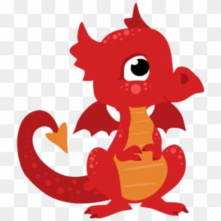 Cute Red Dragon Clipart, HD Png Download