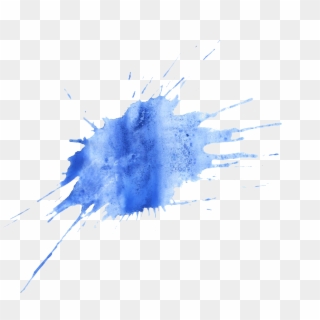 Free Download - Blue Watercolor Splatter Png, Transparent Png