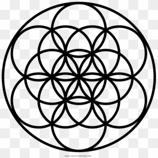 Flower Of Life Coloring Page - Seed Of Life, HD Png Download