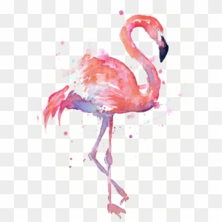 Watercolor Flamingo Png, Transparent Png - 530X700(#3000101) - Pngfind