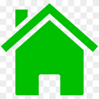 House Icon Green Png - House Clipart Silhouette, Transparent Png