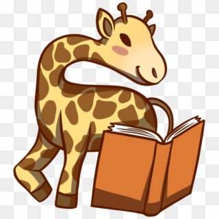 Giraffe Reading Book, HD Png Download
