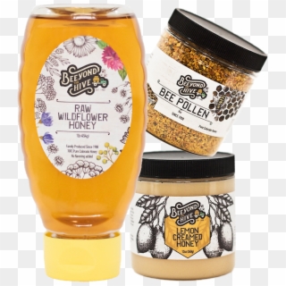 Pollen, 1lb Honey & Creamed Honey Gift Box - Glass Bottle, HD Png Download