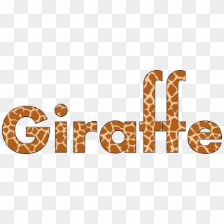 This Free Icons Png Design Of Giraffe Typography With - Free Giraffe Font, Transparent Png