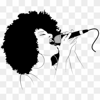 Black Woman Singing Silhouette , Png Download - Black Woman Singing Silhouette, Transparent Png