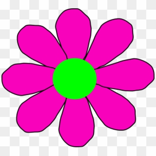 With Green Daisy Png - Pink And Green Flower Clipart, Transparent Png