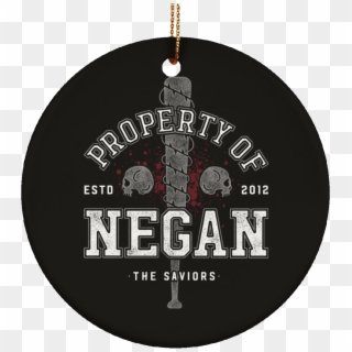 Property Of Negan Christmas Ornaments - Circle, HD Png Download