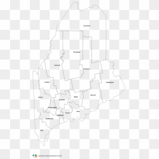 Maine State Maps - Drawing, HD Png Download
