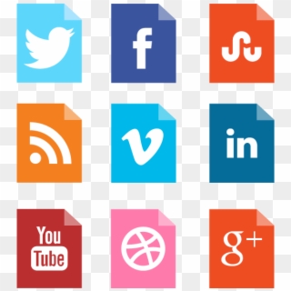 Blue Social Media Icons Png, Transparent Png