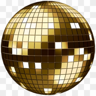 Gold Discoball - Gold Disco Ball Clipart, HD Png Download