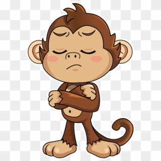 Cute Monkey Stickers Messages Sticker-8 - Monkey Stickers For Whatsapp, HD Png Download