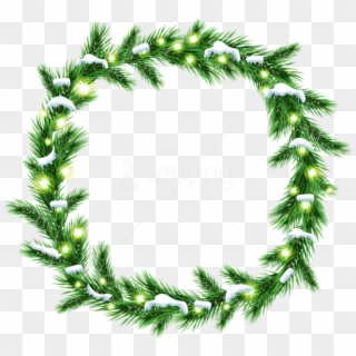 Free Png Christmas Snowy Wreath Png Png - Illustration, Transparent Png