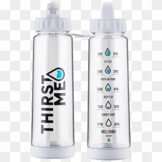 Grey Thirstme Water Tracker Bottle - Water Bottle, HD Png Download