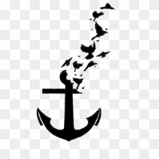 Wall Tattoo Decal Bird Anchor Png Free Photo Clipart - Anchor Transparent, Png Download