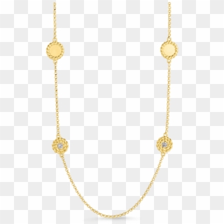 New Barocconecklace With Alternating Diamond Stations - Necklace, HD Png Download