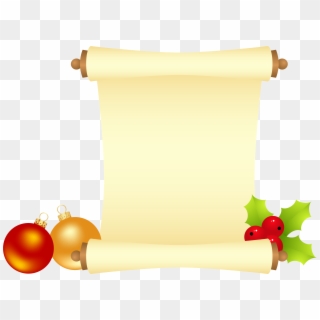 Christmas Scroll Clipart - Christmas Scroll Free Clip Art, HD Png Download