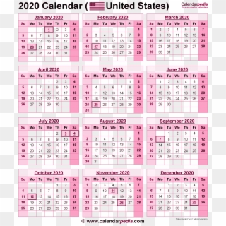 2020 Calendar Png Pic - 2019 Calendar With Government Holidays, Transparent Png