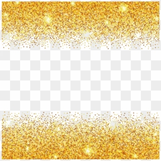 Gold Dust Frame Frames - White Background With Gold Glitter, HD Png Download