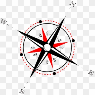 Red Black Compass Svg Clip Arts 594 X 597 Px - Transparent Background Compass Png, Png Download