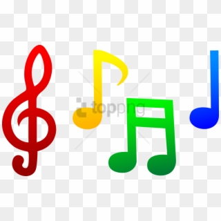Free Png Colorful Music Note Png Png Images Transparent - Template Of Music Notes, Png Download