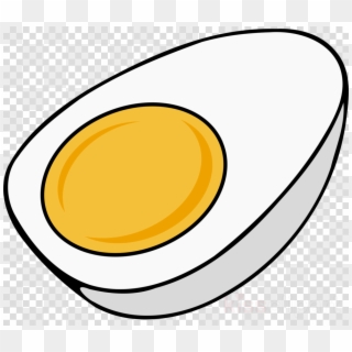 Boiled Egg Coloring Page Clipart Fried Egg Scrambled - Hard Boiled Egg Cartoon, HD Png Download