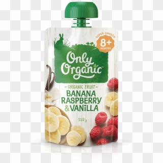 Banana, Raspberry & Vanilla - Only Organic Baby Food Pouches, HD Png Download