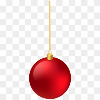 Christmas Classic Red Hanging Ball Png Clipart Image - Christmas Hanging Balls Png, Transparent Png
