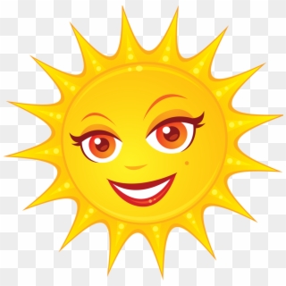 Солнце С Лицом Sunny Logo, Happy Sunshine, Cute Sun, - Clip Art Of Sun, HD Png Download
