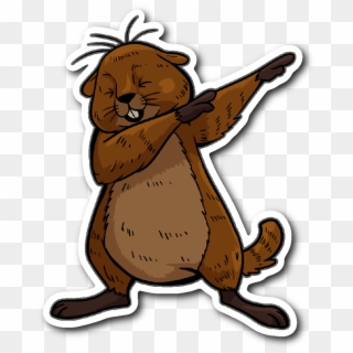Groundhog Day Funny Dabbing Dance Groundhog Sticker - Groundhog Dabbing, HD Png Download