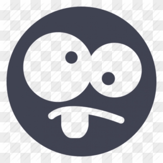 Crazy Face Smiley - Crazy Emoji Png Icon, Transparent Png