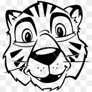 Image Cub Production Ready Artwork - Black And White Tiger Cub Clipart, HD Png Download