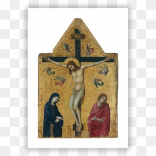 The Crucifixion With The Virgin, Saint John And Angels - Crucificción Siglo Xiv, HD Png Download