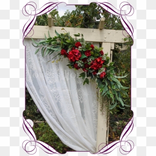 Silk Artificial Corner Style Red Hydrangea, Baby's - Arbour Decoration Wedding, HD Png Download